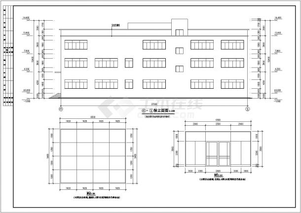 东莞某地三层框架结构办公楼建筑设计施工图纸-图二