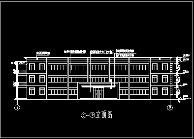 【3层】北京定额三层框架结构办公楼清单计价实例（工程量计算、清单、CAD图21张）-图二