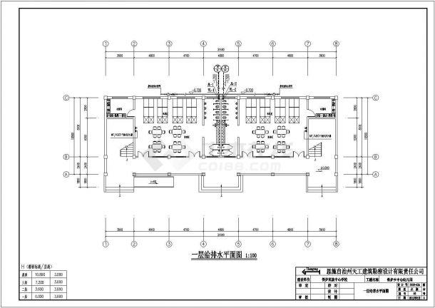 铁炉乡中心幼儿园给排水设计施工图-图一