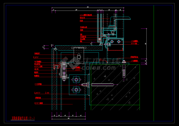 某地区某隐框幕墙专业设计节点cad图-图一
