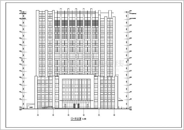 某城市13层框剪结构酒店建筑设计方案图纸-图二