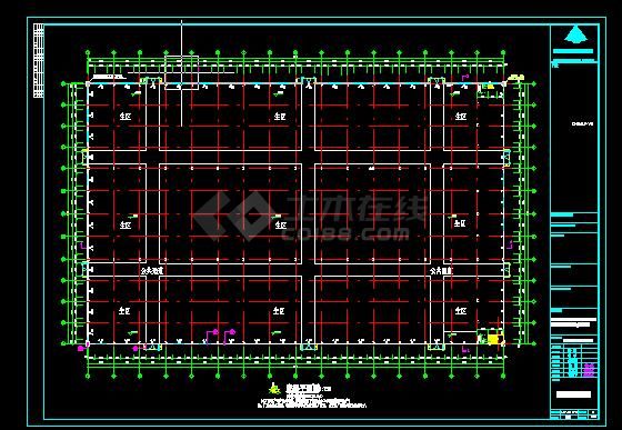 某地区某公司200×48厂房工程设计CAD图纸-图二