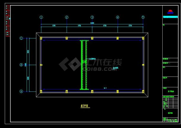 某地区某公司电机公司钢结构工程设计CAD图纸-图二