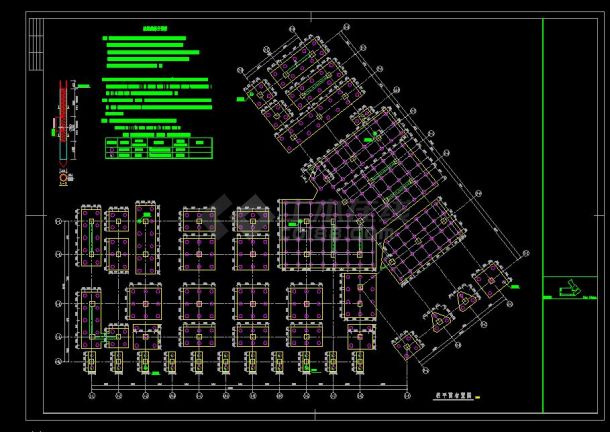 某地区某培训中心结构施工设计CAD图纸-图二