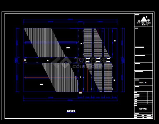 某地区厦门某公司纺织城钢结构工程设计CAD图纸-图二