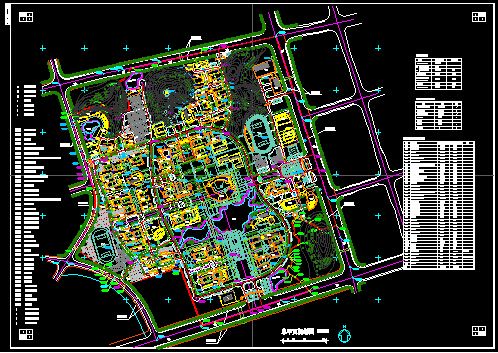 某大学校区规划设计CAD详情图纸-图一