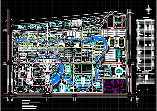 河南理工大学建筑CAD设计总平面图-图一
