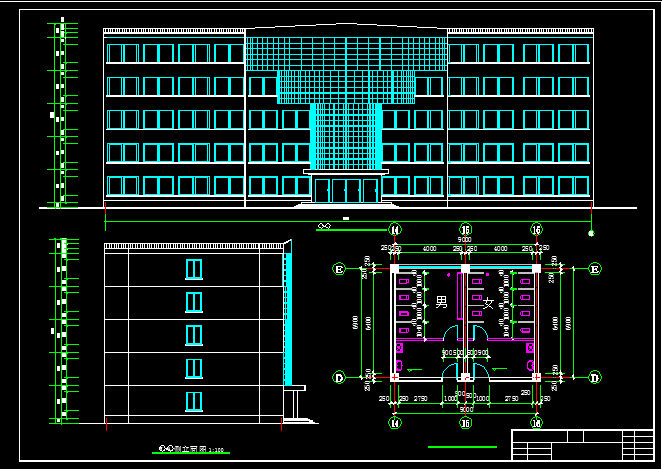 5880平米五层教学楼（计算书、建筑、结构图）_图1
