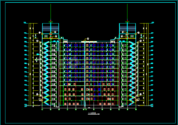 某大型假日酒店广场建筑CAD设计图纸-图二