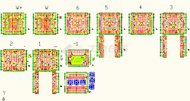 吉林地区大型超市建筑工程平面施工图-图一