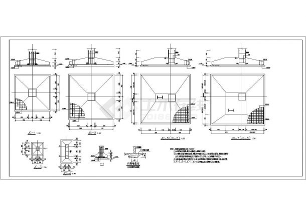 天津市某二层框架结构工业厂房结构施工图-图二