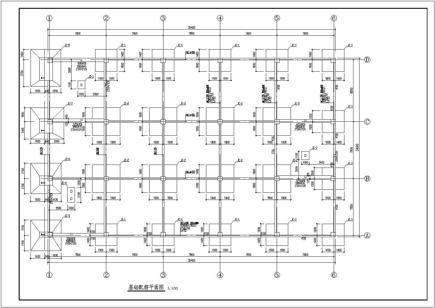 天津市某二层框架结构工业厂房结构施工图