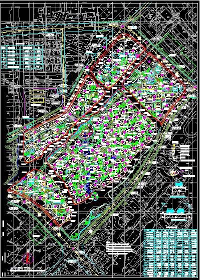 某大型居住小区总平面cad设计施工图纸_图1