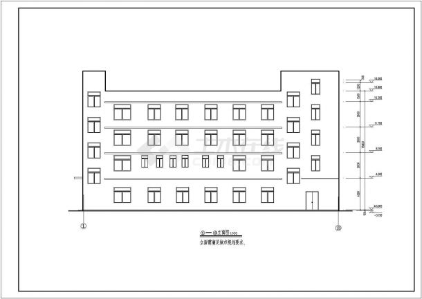 某公司四层综合办公楼建筑及结构设计施工图-图二
