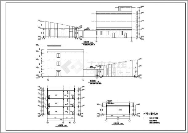 江苏某住宅小区三层幼儿园建筑设计方案图-图二