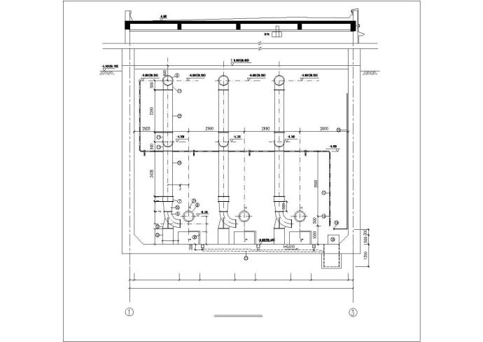 典型铁路立交雨水泵站工艺设计图纸_图1