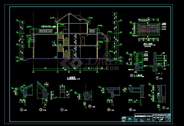 东莞水印长堤别墅住宅区建筑设计CAD图纸-图二
