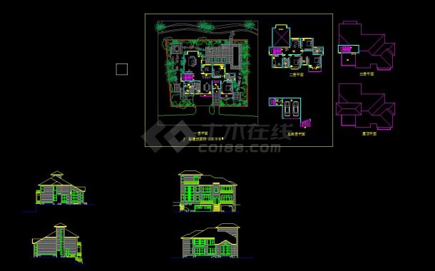 福州融侨别墅20#楼王规划及建筑设计方案CAD图纸-图一