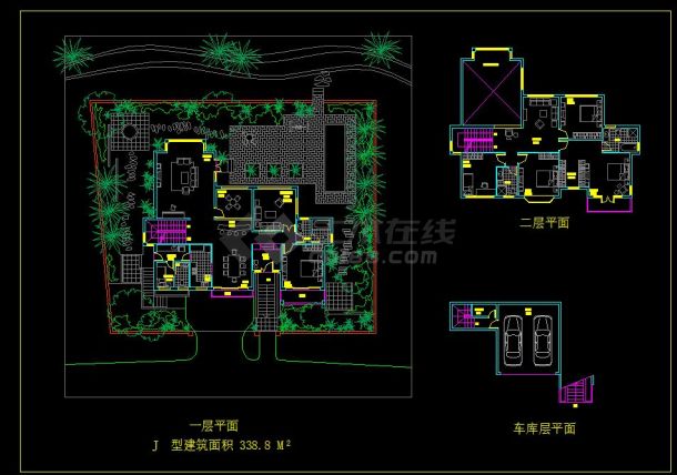 福州融侨别墅20#楼王规划及建筑设计方案CAD图纸-图二