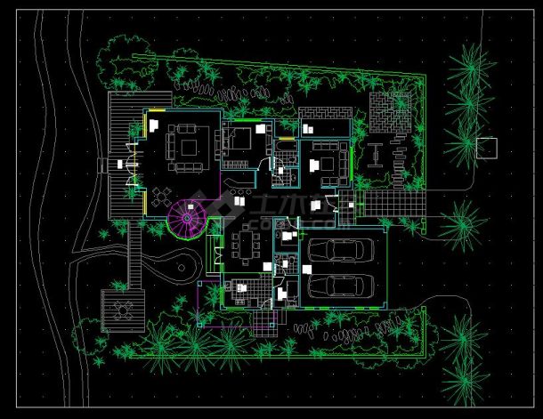 福州融侨别墅13#楼王规划及建筑设计方案CAD图纸-图二