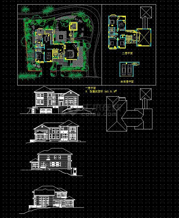福州融侨别墅18#楼王规划及建筑设计方案CAD图纸-图一