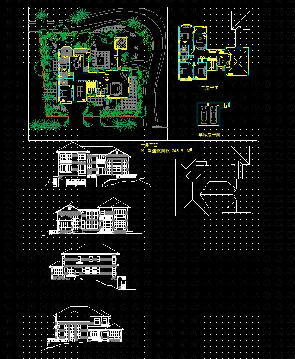 福州融侨别墅18#楼王规划及建筑设计方案CAD图纸_图1