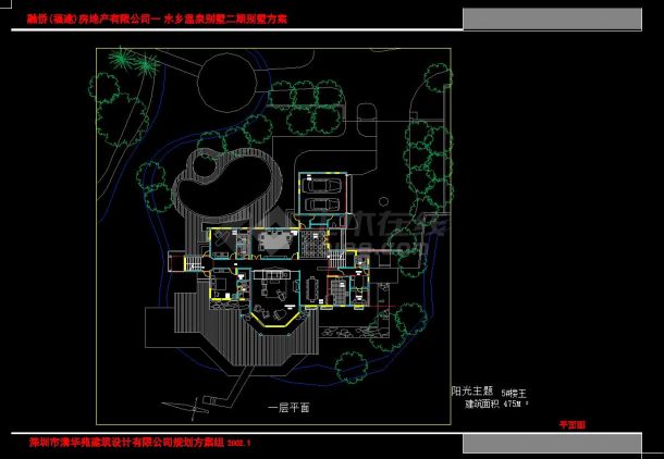福州融侨别墅#31楼王规划及建筑设计方案CAD图纸-图二