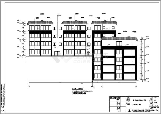 某中学7层框架结构教学楼建筑设计方案图-图二