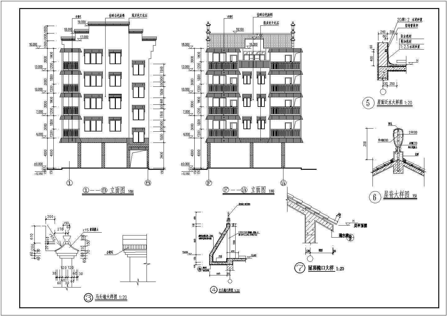 某地五层私人住宅楼建筑设计方案图