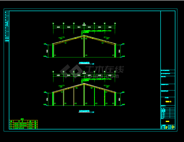 钢结构工程全套建筑结构CAD图纸-图二