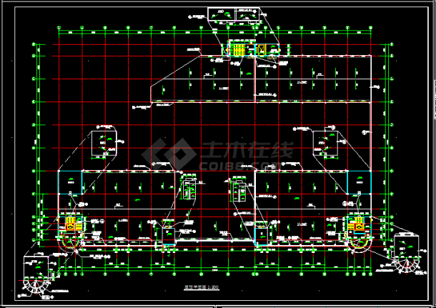 某茶楼建筑施工设计方案全套CAD平面图-图二
