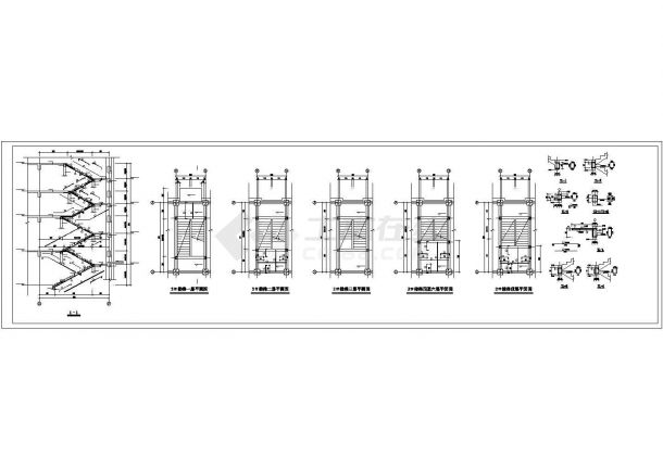 某地6层框架结构办公楼全套结构施工图-图二
