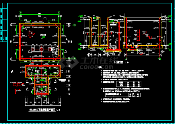 泵房建筑结构CAD图纸（共5张）-图二