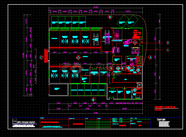 保时捷汽车展厅建筑结构CAD图纸（全套）-图一