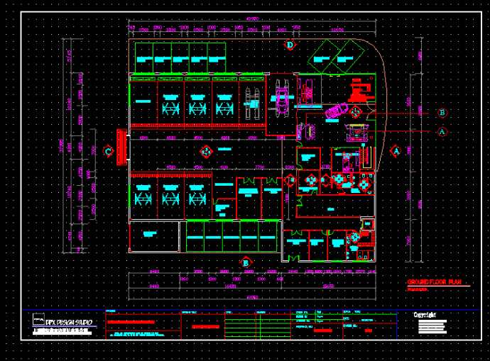 保时捷汽车展厅建筑结构CAD图纸（全套）_图1