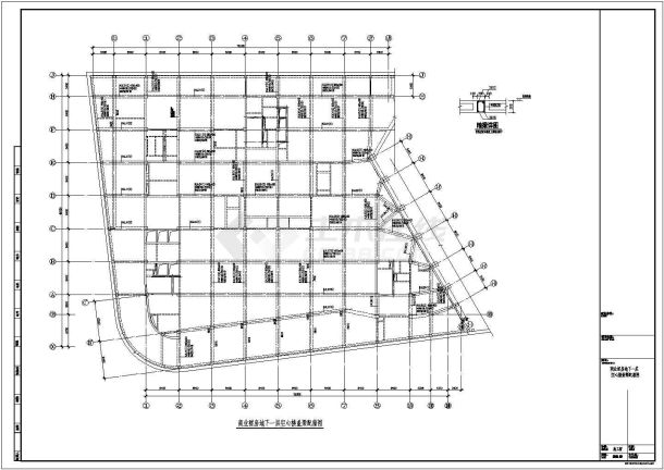 某两层地下室空心楼盖结构施工图纸-图二