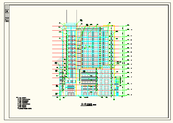 上海某商务广场建筑规平面划设计图-图二