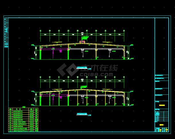 东升二厂方案工程建筑结构CAD图纸-图二
