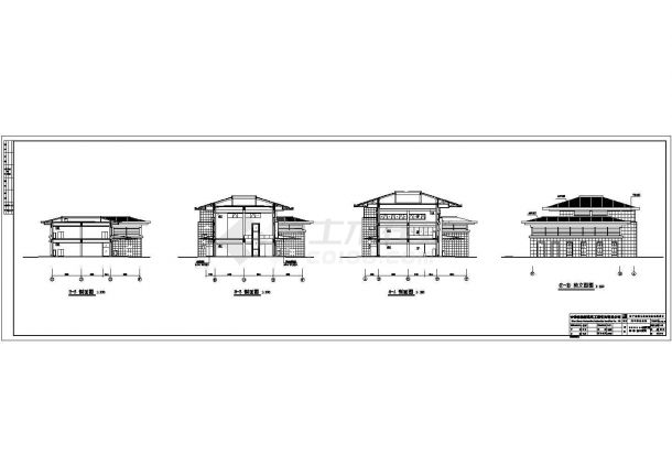 某地3层框架结构客运站建筑方案图-图一
