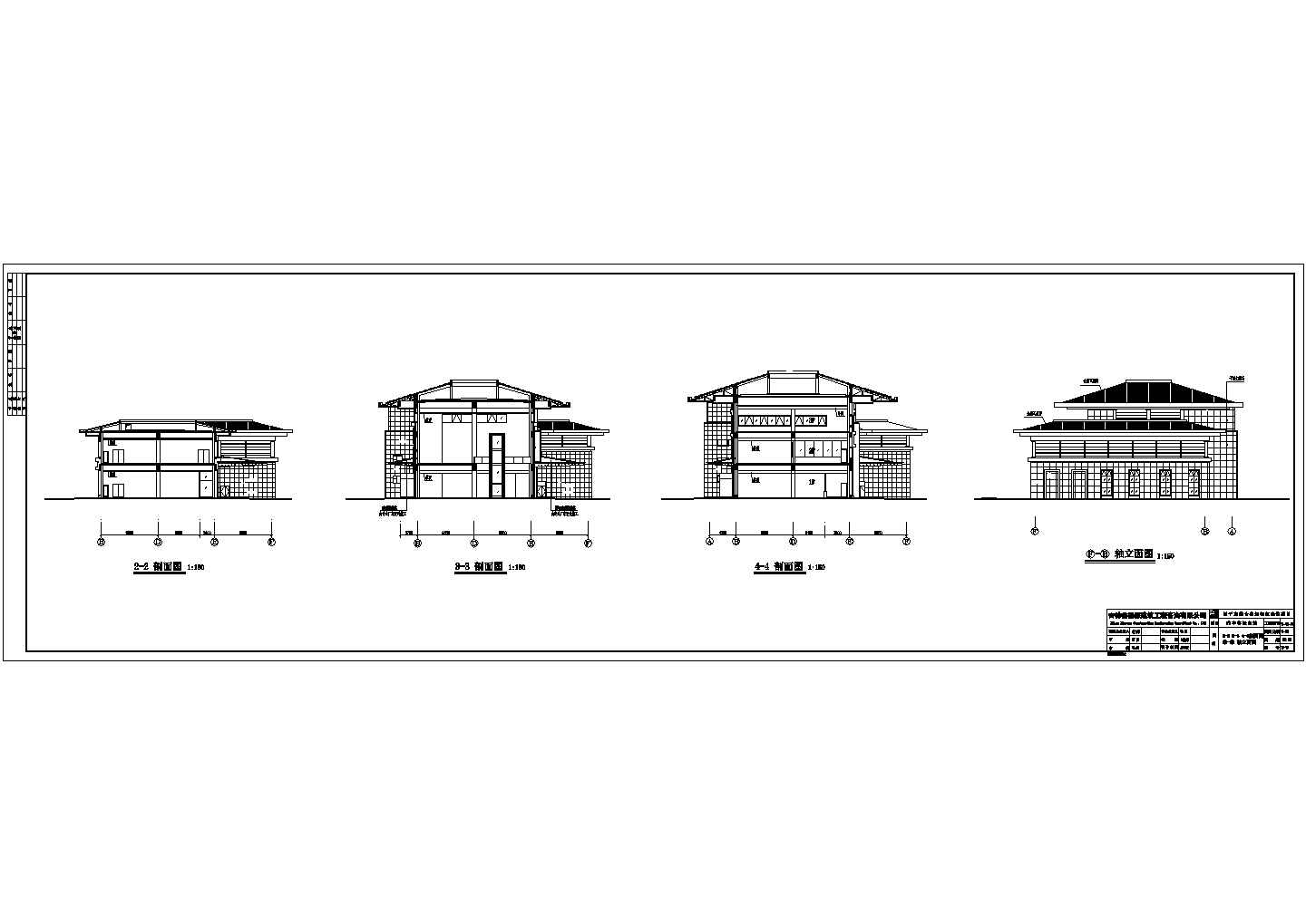某地3层框架结构客运站建筑方案图