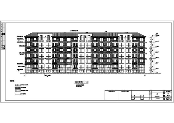 某地6层框架结构住宅楼建筑设计施工图纸-图一