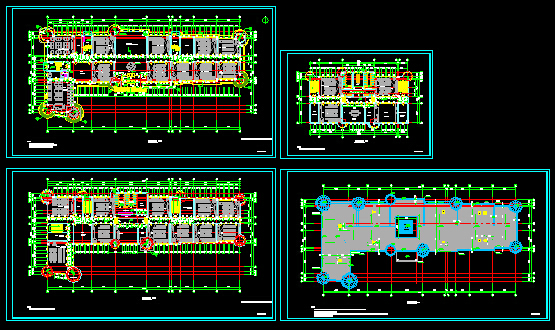 某小学教学楼平面施工CAD详情图_图1