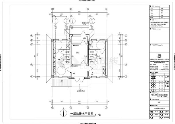 平罗县体育公园旧城改造项目-公厕给排水CAD图.dwg-图一