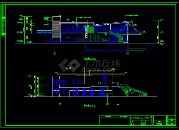 某会所建筑施工设计方案全套CAD图纸-图二