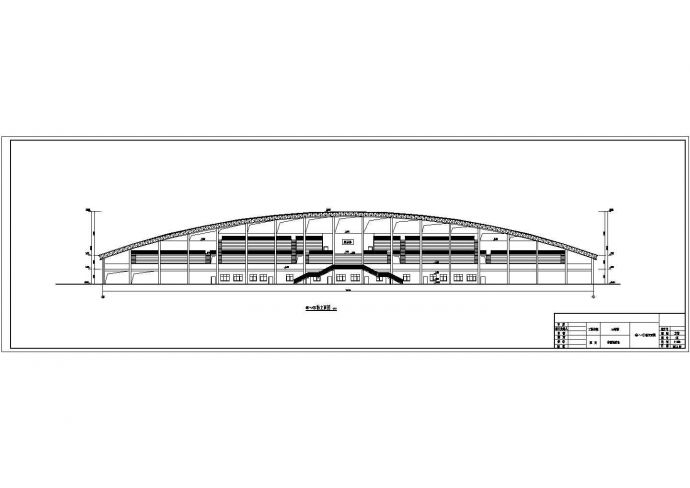 某学院体育场看台建筑设计方案图纸_图1