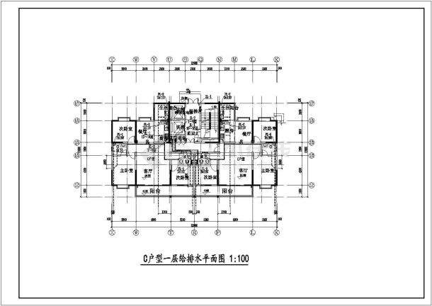 某高层民用住宅楼给排水专业设计图纸-图二