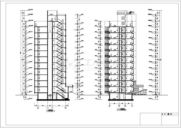 南京某11层剪力墙结构住宅建筑施工图-图二