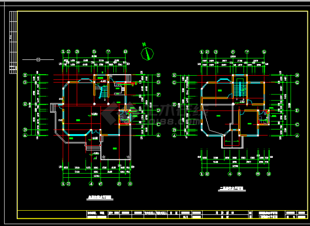 豪华别墅电气设计方案全套CAD平面图-图二