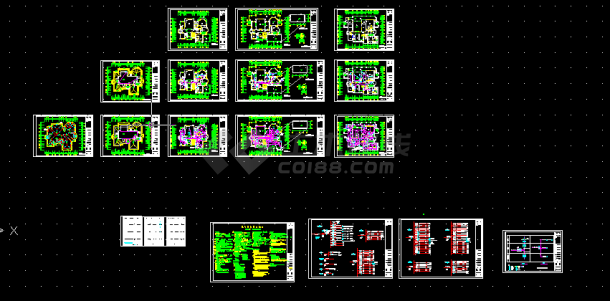 豪华别墅电气设计全套CAD平面图-图一