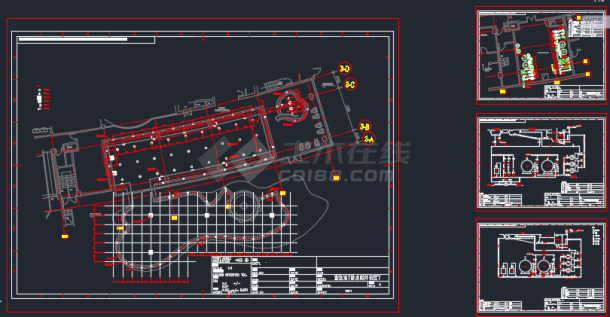扬州某酒店国际泳池水处理设计CAD图纸 -图一
